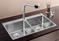 BLANCO ANDANO 400/400-IF/A PUSH SİFON K Andano Paslanmaz Çelik Eviye - Blanco (1)