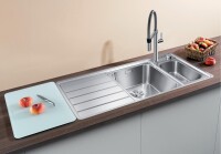 BLANCO AXIS III 6 S - IF Cam Kesme Tahtalı Sol Damlalıklı Paslanmaz Çelik Paslanmaz Çelik Eviye - Blanco (1)