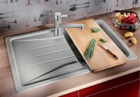 BLANCO SONA 45 S Silgranit Kaya Gri Eviye - Blanco (1)