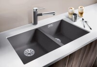 BLANCO SUBLINE 350/350 - U Tezgahaltı Silgranit Beyaz Eviye - Blanco (1)