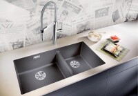 BLANCO SUBLINE 480/320-U Tezgahaltı Silgranit Anthracite Eviye - Blanco (1)