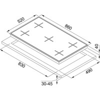 Franke Glass Linear Square FHNS 905 4G TC WH C Ankastre Beyaz Cam Ocak - FRANKE (1)
