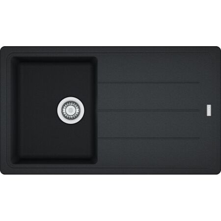 Franke Basis BFG 611 Nero Fragranit Evye, Tek Gözlü, Sağ/Sol Damlalıklı - 1