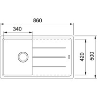 Franke Basis BFG 611 Nero Fragranit Evye, Tek Gözlü, Sağ/Sol Damlalıklı - FRANKE (1)
