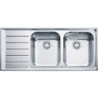 Franke Neptune NEX 621 Çelik Evye, 2 Gözlü Sağ Damlalıklı, Tezgah Üstü, İnox - FRANKE
