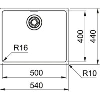 Franke Maris MRX 110-50 Çelik Evye, Tek Gözlü, Damlalıksız, Tezgah Altı, İnox - FRANKE (1)