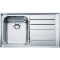 Franke Neptun NEX 211-86 Çelik Evye ,Tek Gözlü, Sol Damlalıklı,Tezgaha Sıfır,Tezgah Üstü - FRANKE
