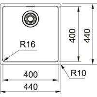 Franke Maris MRX 110-40 Çelik Evye, Tek Gözlü, Tezgah Altı, Damlalıksız - FRANKE (1)