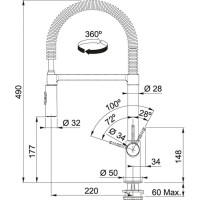 Franke FOX PRO Armatür, Krom - FRANKE (1)