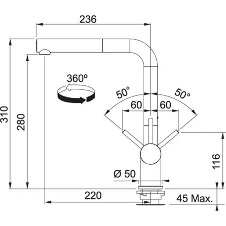 Franke ACTİVE PLUS STONE GREY Evye Armatürü - 2