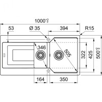 Franke Urban UBG 651-100 OYSTER Fragranıt Evye Tekgözlü - 3