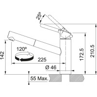 Franke Orbit Doccia Spiralli Armatür, Tek Kumandalı, Krom - FRANKE (1)