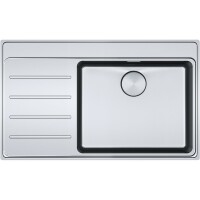 Franke Mythos MYX 211-86 3 1/2 Çelik Evye, Sol Damlalıklı, Tezgah Üstü yada Tezgaha Sıfır, İnox - FRANKE