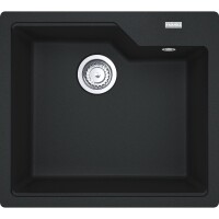 Franke Urban UBG 610-56 NERO Granit Evye, Tek Gözlü, Damlalıksız, Tezgah Üstü - FRANKE