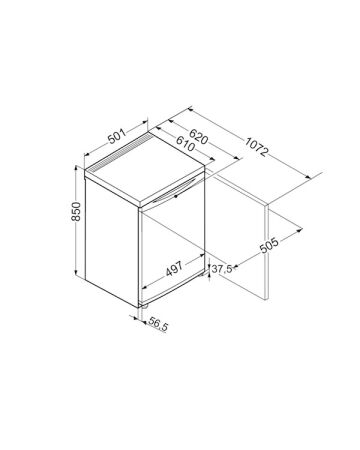 LIEBHERR T 1404 Tezgah Altı Buzdolabı - 3
