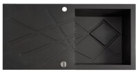 Marmorin FOORN II 1000 Metalik Siyah P_Z_036_11_1000_2a2cb2 Granit Evye 1 Gözlü Damlalıklı - Marmorin