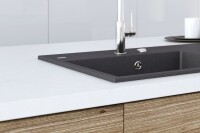Marmorin IVO 850 Metalik Siyah P_Z_041_11_0850_b15d32 Granit Evye 1 Gözlü Damlalıklı - Marmorin (1)