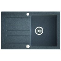 Marmorin TELLUR 780 Metalik Siyah P_Z_316_11_0780_0019e2 Granit Evye 1 Gözlü Damlalıklı - Marmorin