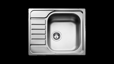 TEKA CLASSIC 1B _ D 580.500 TezgahŸstŸ SaÛ DamlalÝklÝ Paslanmaz ‚elik Eviye - 1