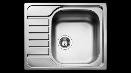 TEKA CLASSIC 1B _ D 580.500 TezgahŸstŸ SaÛ DamlalÝklÝ Paslanmaz ‚elik Eviye - 1