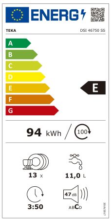 TEKA DSI 46750 SS 60 cm Siyah YarÝ Ankastre BulaßÝk Makinesi - 12