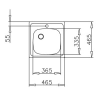 TEKA E50 1B (46.5 X 46.5) TezgahŸstŸ Paslanmaz ‚elik Eviye - Teka (1)