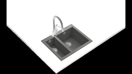 TEKA FORSQUARE 72.40 TG TezgahŸstŸ Stone Grey Granit Eviye - 2