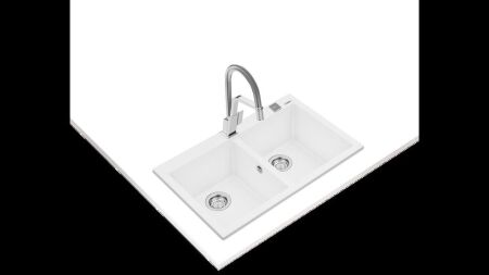 TEKA FORSQUARE 790 TG TezgahŸstŸ Arctic White Granit Eviye - 2
