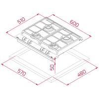 TEKA GZC 64300 XBN 60 cm Seramik Cam Siyah Ankastre GazlÝ Ocak - 10