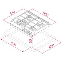 TEKA GZC 64320 XBC BK (E4) 60 cm Seramik Cam Siyah Ankastre GazlÝ Ocak - 10