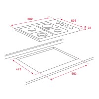 TEKA HLX 60 4G AI AL 60 cm Paslanmaz ‚elik Ankastre GazlÝ Ocak - 4
