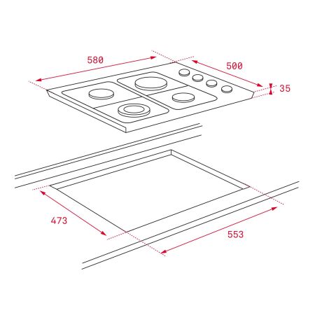 TEKA HLX 60 4G AI AL 60 cm Paslanmaz ‚elik Ankastre GazlÝ Ocak - 4