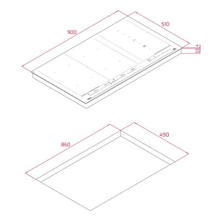 TEKA IZF 99700 MST BK 90 cm Siyah Cam Seramik ÜndŸksiyonlu Ankastre Ocak - 9