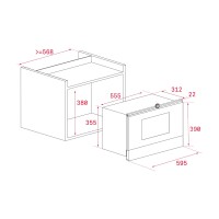 TEKA ML 8220 BIS L BK 22 lt. Siyah Ankastre Mikrodalga FÝrÝn + Izgara - 8