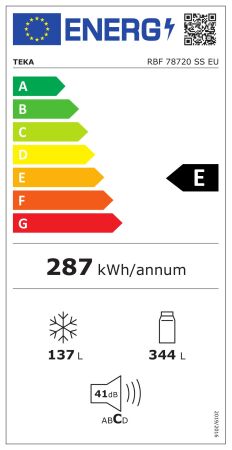 TEKA RBF 78720 SS EU 192 cm 2 KapÝlÝ Paslanmaz ‚elik BuzdolabÝ - 9