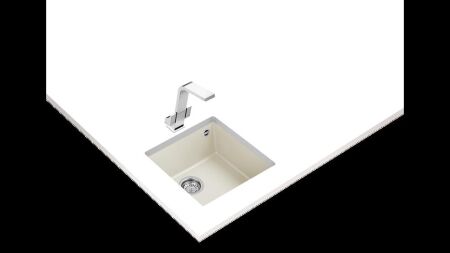 TEKA SQUARE 40.40 TG TezgahaltÝ Bright Cream Granit Eviye - 2