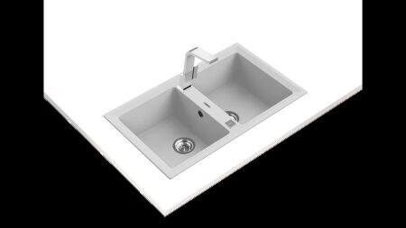 TEKA STONE 90 B-TG TezgahŸstŸ White Granit Eviye - 2