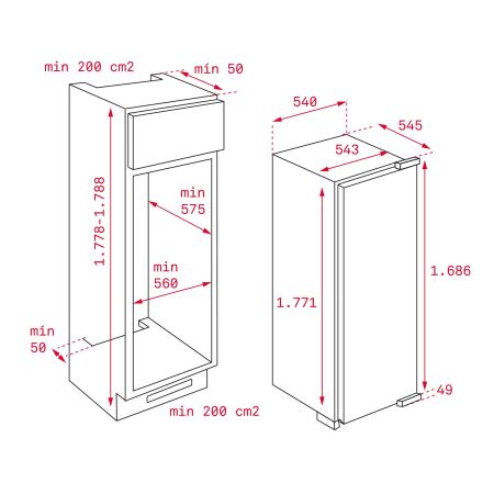 TEKA TGI2 200 NF EU 177 cm 6 Bšlmeli Ankastre NoFrost Dondurucu - 2
